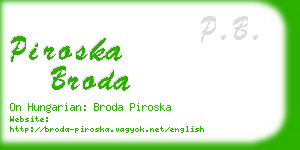 piroska broda business card